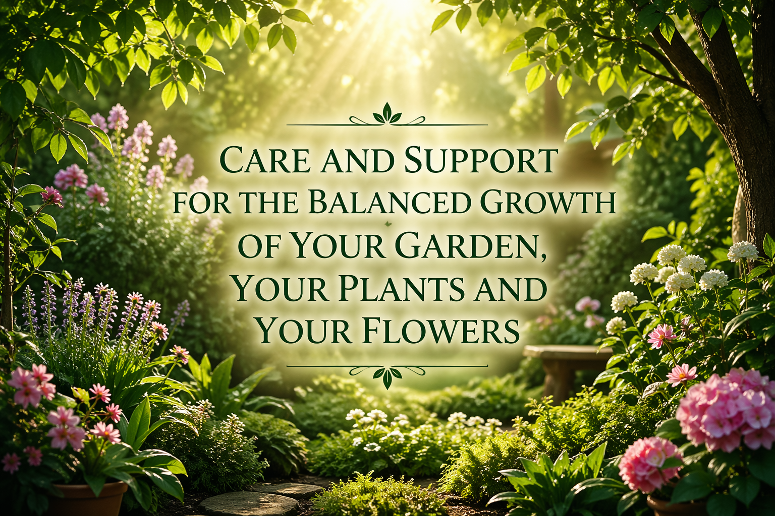 Care and support for the balanced growth of your garden ,your plants and your flowers